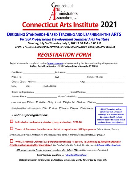 Connecticut Arts Institute Reg form b 2021 (2)